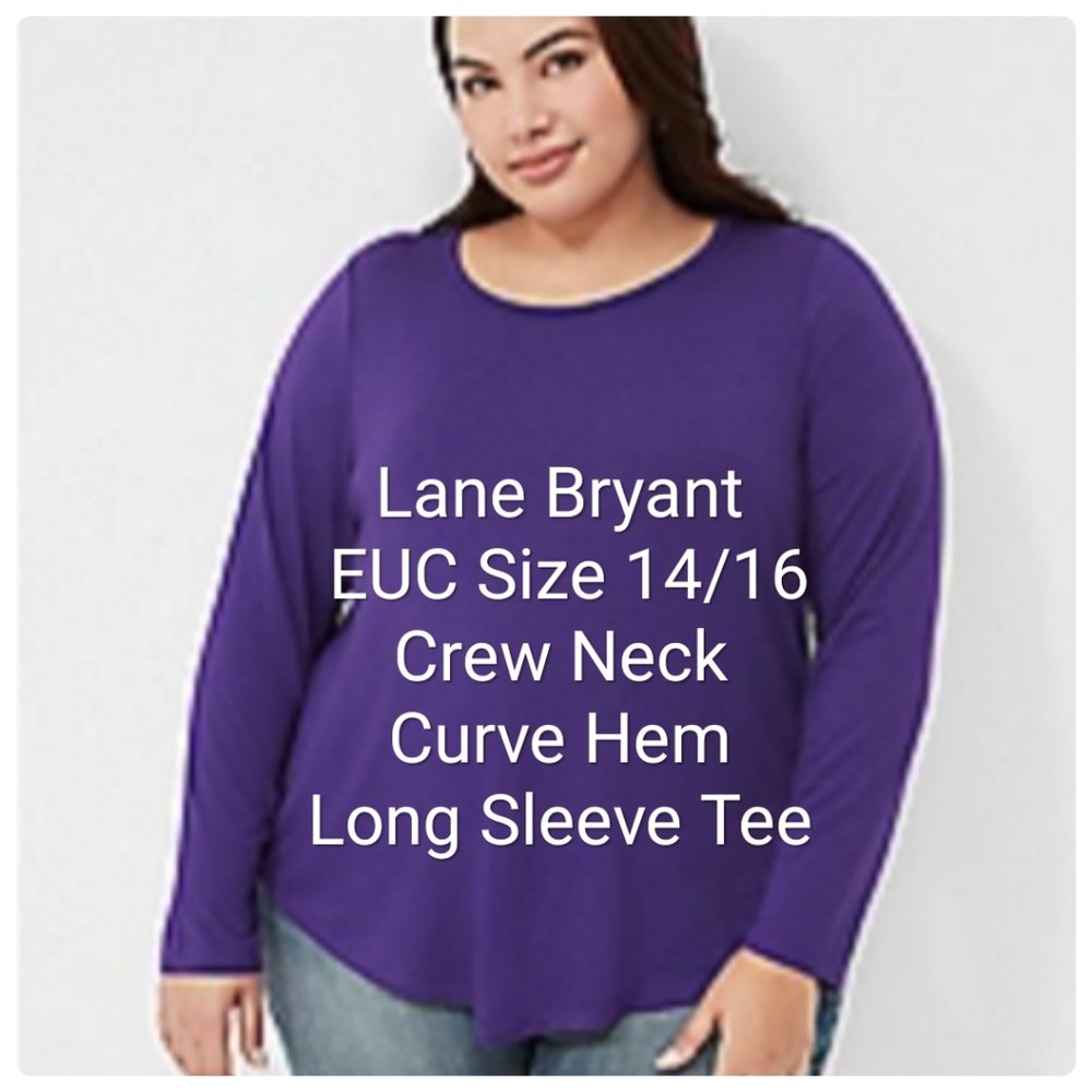 Lane Bryant Crew Neck Curve Hem Long sleeve T-shirt size 14/16